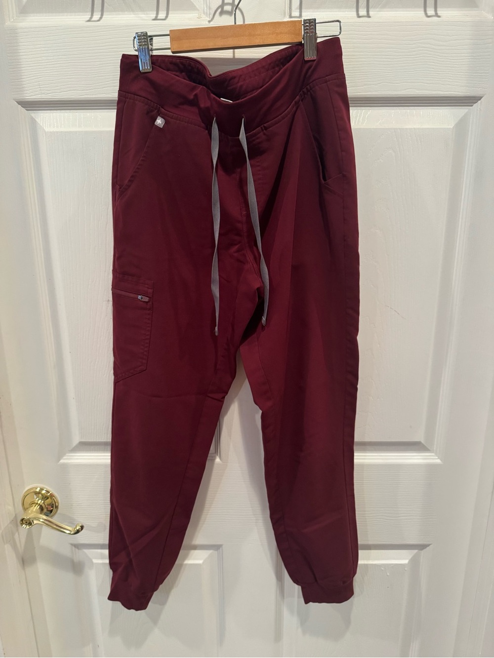 Women’s Maroon Jogger Pants with Drawstring Waist